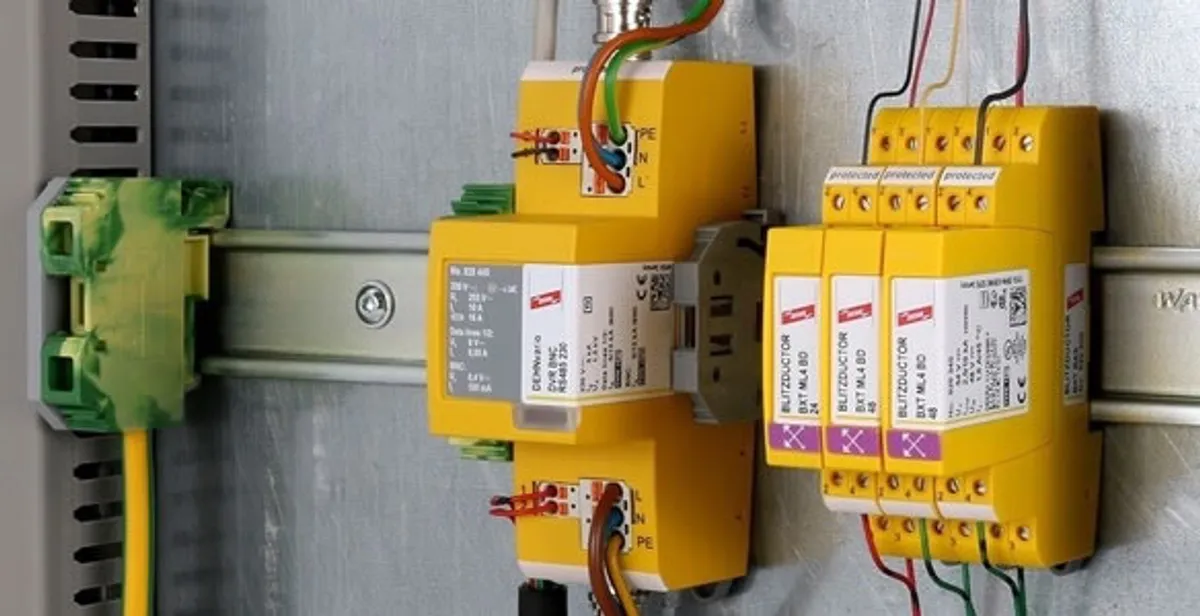 lightning surge protection system with surge suppressors installed by electrical service professionals in Milwaukee, WI