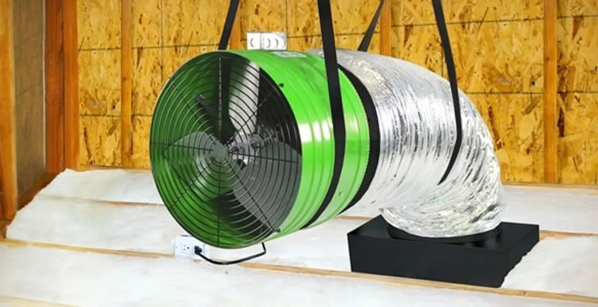 whole house fan installation services with professionally mounted ventilation fan system in Milwaukee, WI